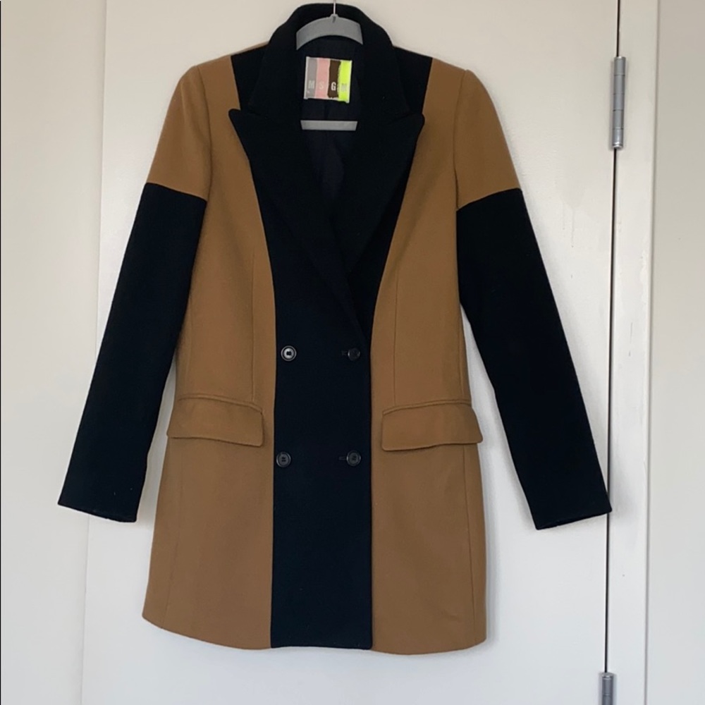 MSGM Two Tone Wool Coat